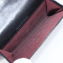 CHANEL Matelasse Card Case Lamb Skin Black Silver CC Auth 204109V-9