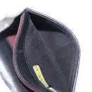 CHANEL Matelasse Card Case Lamb Skin Black Silver CC Auth 204109V-10