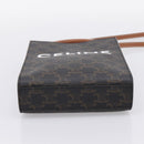 CELINE Triomphe Canvas Mini Vertical Cabas Hand Bag PVC 2way Black Auth 204112M-5