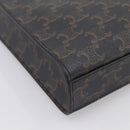 CELINE Triomphe Canvas Mini Vertical Cabas Hand Bag PVC 2way Black Auth 204112M-18
