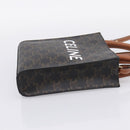 CELINE Triomphe Canvas Mini Vertical Cabas Hand Bag PVC 2way Black Auth 204112M-4
