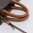 CELINE Triomphe Canvas Mini Vertical Cabas Hand Bag PVC 2way Black Auth 204112M-7