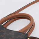 CELINE Triomphe Canvas Mini Vertical Cabas Hand Bag PVC 2way Black Auth 204112M-8