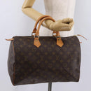 LOUIS VUITTON Monogram Speedy 35 Hand Bag M41524 LV Auth 204115V-25