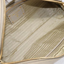 PRADA Hand Bag Saffiano leather Gray Gold Auth 204120V-10