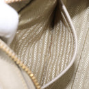 PRADA Hand Bag Saffiano leather Gray Gold Auth 204120V-28