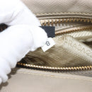 PRADA Hand Bag Saffiano leather Gray Gold Auth 204120V-12