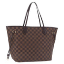 LOUIS VUITTON Damier Ebene Neverfull MM Tote Bag N51105 LV Auth 204128V-1