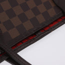 LOUIS VUITTON Damier Ebene Neverfull MM Tote Bag N51105 LV Auth 204128V-15