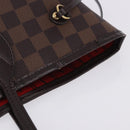 LOUIS VUITTON Damier Ebene Neverfull MM Tote Bag N51105 LV Auth 204128V-16