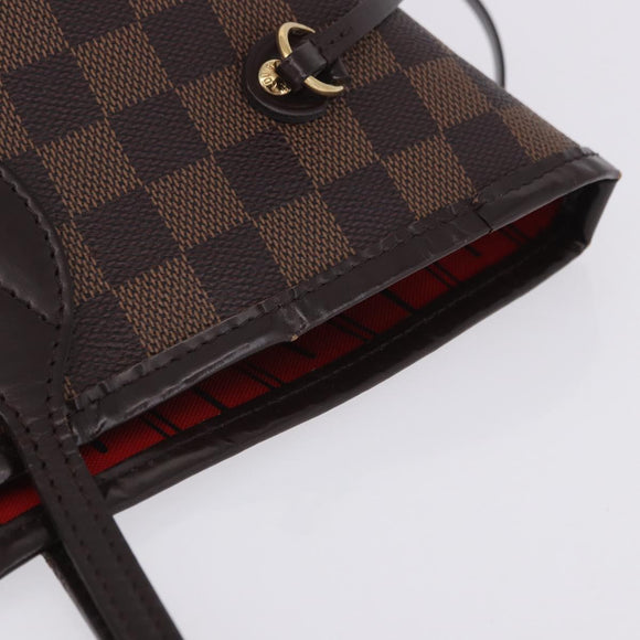 LOUIS VUITTON Damier Ebene Neverfull MM Tote Bag N51105 LV Auth 204128V