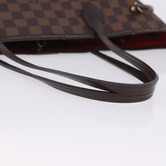 LOUIS VUITTON Damier Ebene Neverfull MM Tote Bag N51105 LV Auth 204128V