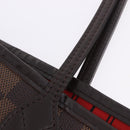 LOUIS VUITTON Damier Ebene Neverfull MM Tote Bag N51105 LV Auth 204128V-18