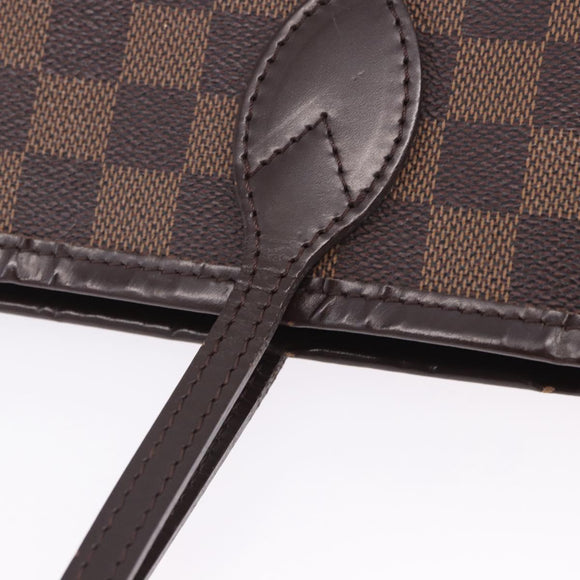 LOUIS VUITTON Damier Ebene Neverfull MM Tote Bag N51105 LV Auth 204128V