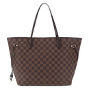 LOUIS VUITTON Damier Ebene Neverfull MM Tote Bag N51105 LV Auth 204128V-13