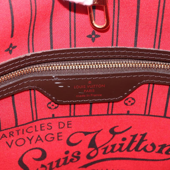 LOUIS VUITTON Damier Ebene Neverfull MM Tote Bag N51105 LV Auth 204128V