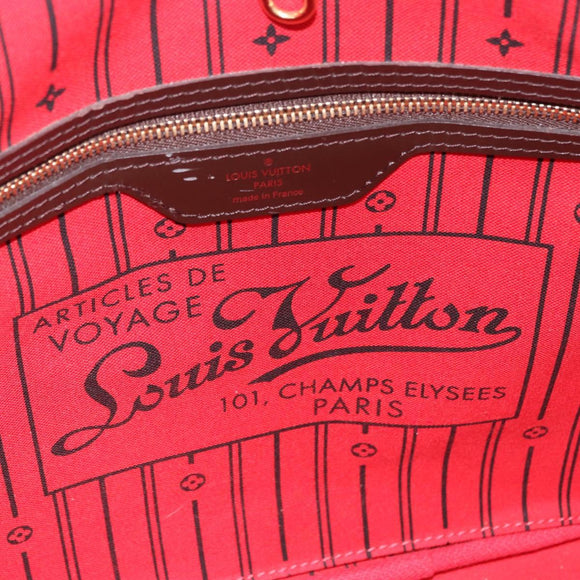 LOUIS VUITTON Damier Ebene Neverfull MM Tote Bag N51105 LV Auth 204128V