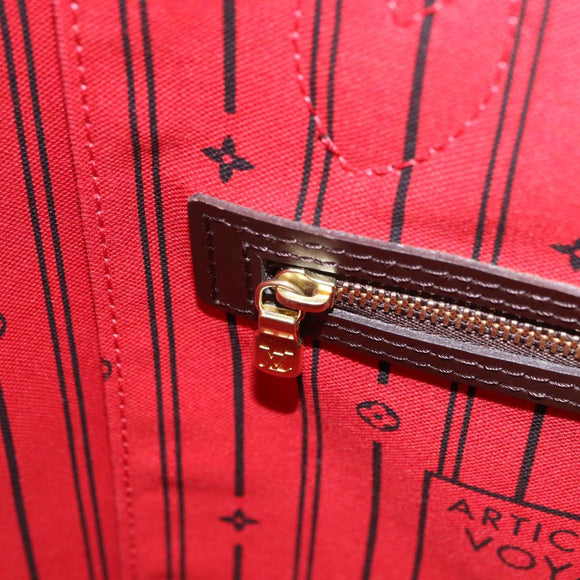 LOUIS VUITTON Damier Ebene Neverfull MM Tote Bag N51105 LV Auth 204128V