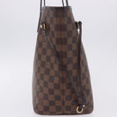 LOUIS VUITTON Damier Ebene Neverfull MM Tote Bag N51105 LV Auth 204128V-3