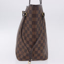 LOUIS VUITTON Damier Ebene Neverfull MM Tote Bag N51105 LV Auth 204128V-5