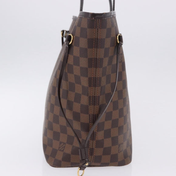 LOUIS VUITTON Damier Ebene Neverfull MM Tote Bag N51105 LV Auth 204128V