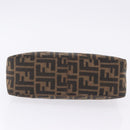 FENDI Zucca Canvas Mamma Baguette Shoulder Bag Brown Black Auth 204131V-5