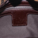 FENDI Zucca Canvas Mamma Baguette Shoulder Bag Brown Black Auth 204131V-23