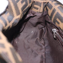 FENDI Zucca Canvas Mamma Baguette Shoulder Bag Brown Black Auth 204131V-25