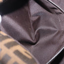 FENDI Zucca Canvas Mamma Baguette Shoulder Bag Brown Black Auth 204131V-27