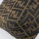 FENDI Zucca Canvas Mamma Baguette Shoulder Bag Black Brown Auth 204132V-17