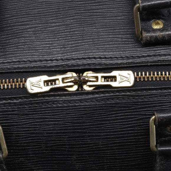 LOUIS VUITTON Epi Keepall 55 Boston Bag Noir Black M42952 LV Auth 204137
