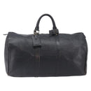 LOUIS VUITTON Epi Keepall 55 Boston Bag Noir Black M42952 LV Auth 204137-13