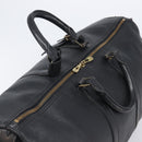 LOUIS VUITTON Epi Keepall 55 Boston Bag Noir Black M42952 LV Auth 204137-6