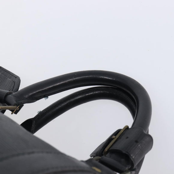 LOUIS VUITTON Epi Keepall 55 Boston Bag Noir Black M42952 LV Auth 204137