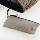Chloe Hand Bag Canvas Beige Gold Auth 204138A-14