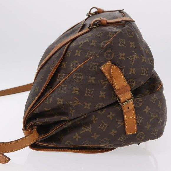 LOUIS VUITTON Monogram Saumur 43 Shoulder Bag M42252 LV Auth 204139