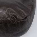 GUCCI GG Canvas Guccissima Shoulder Bag Leather Brown Gold 211933 Auth 204140V-15