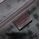 GUCCI GG Canvas Guccissima Shoulder Bag Leather Brown Gold 211933 Auth 204140V-19
