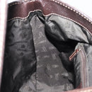 GUCCI GG Canvas Guccissima Shoulder Bag Leather Brown Gold 211933 Auth 204140V-21