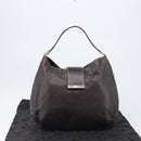 GUCCI GG Canvas Guccissima Shoulder Bag Leather Brown Gold 211933 Auth 204140V-12