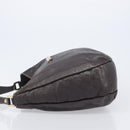 GUCCI GG Canvas Guccissima Shoulder Bag Leather Brown Gold 211933 Auth 204140V-4