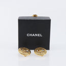 CHANEL Earring Metal Gold Tone CC Auth 204143V-14