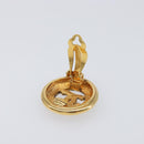 CHANEL Earring Metal Gold Tone CC Auth 204143V-4