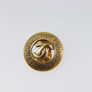 CHANEL Earring Metal Gold Tone CC Auth 204143V-8