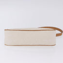 Salvatore Ferragamo Gancini Accessory Pouch PVC Canvas White Gold Auth 204147-7