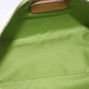 Salvatore Ferragamo Gancini Accessory Pouch PVC Canvas White Gold Auth 204147-11