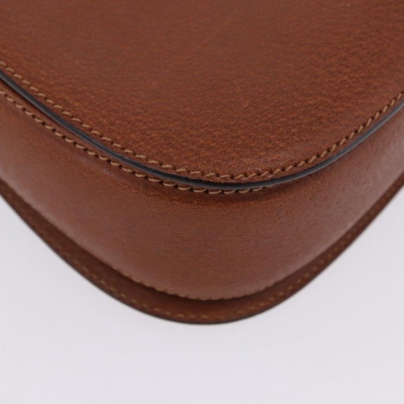 GUCCI Bamboo Hand Bag Leather Brown Gold 000 46 0188 Auth 204148V
