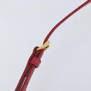 PRADA Chain Wallet Shoulder Bag Safiano leather Red Gold Auth 204149V-8