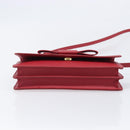 PRADA Chain Wallet Shoulder Bag Safiano leather Red Gold Auth 204149V-5