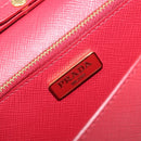 PRADA Chain Wallet Shoulder Bag Safiano leather Red Gold Auth 204149V-21